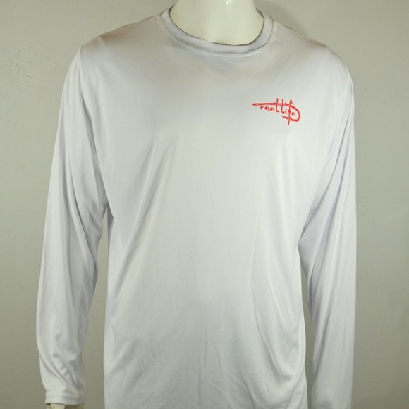 reel life Other - Reel Life Men's Americana Rapala Shirt 2XL Long Sleeve UPF 50+  White NWT